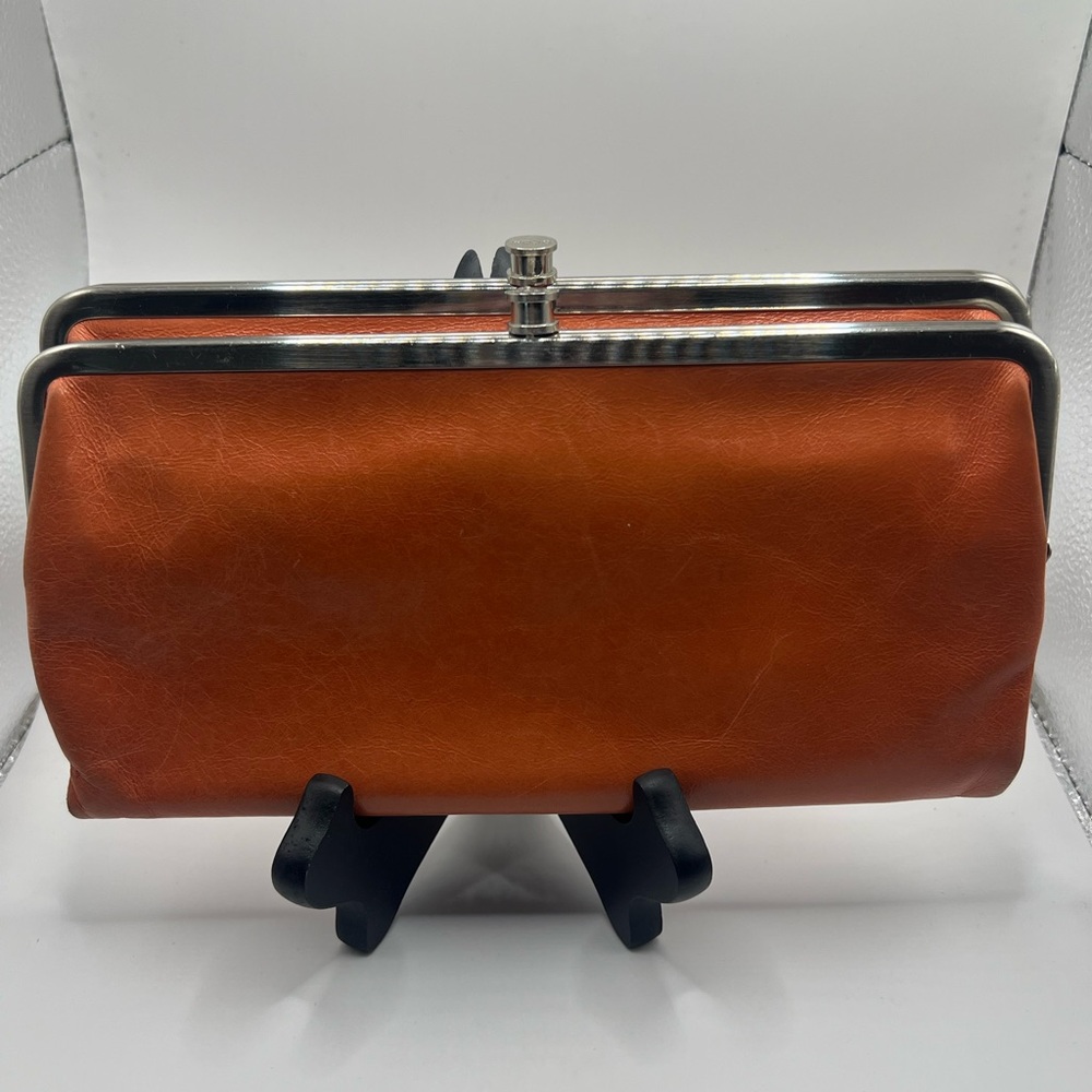 HOBO Orange and Silver Clutch